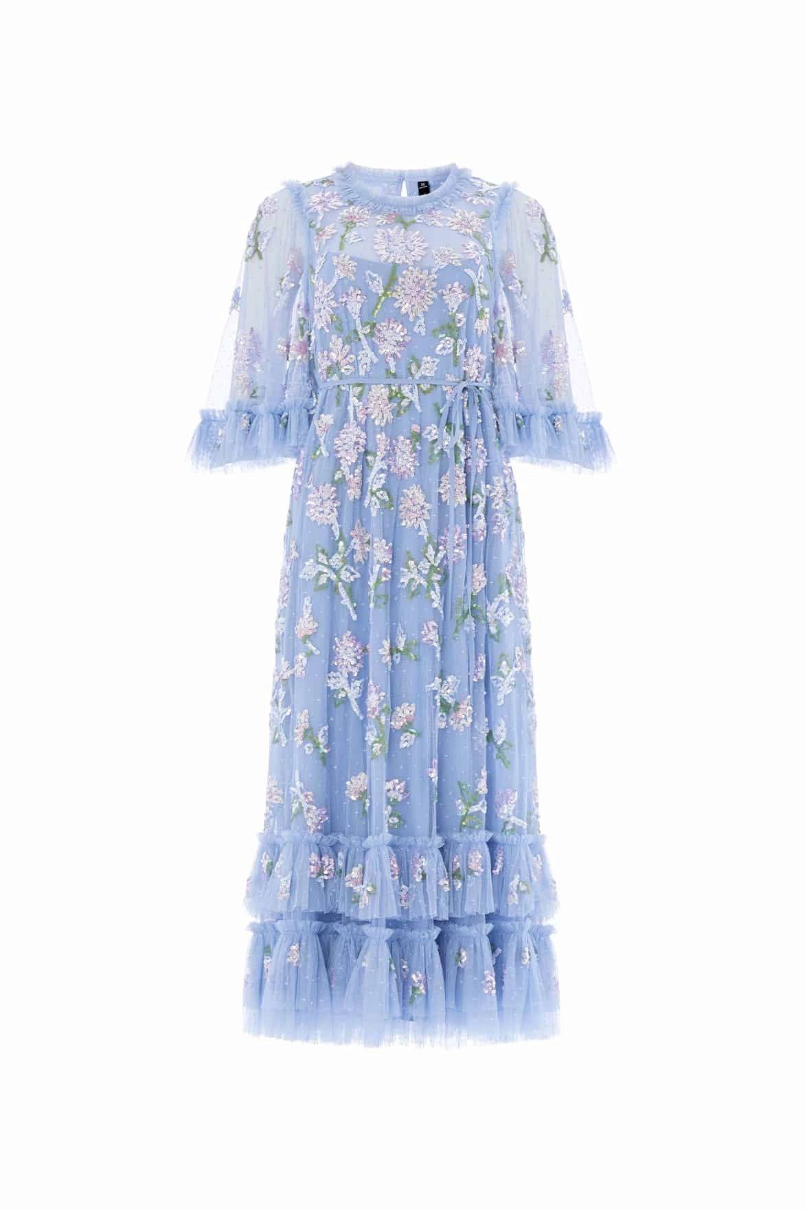 Fashionable Style Sequin Dandelion Gloss Ballerina Dress