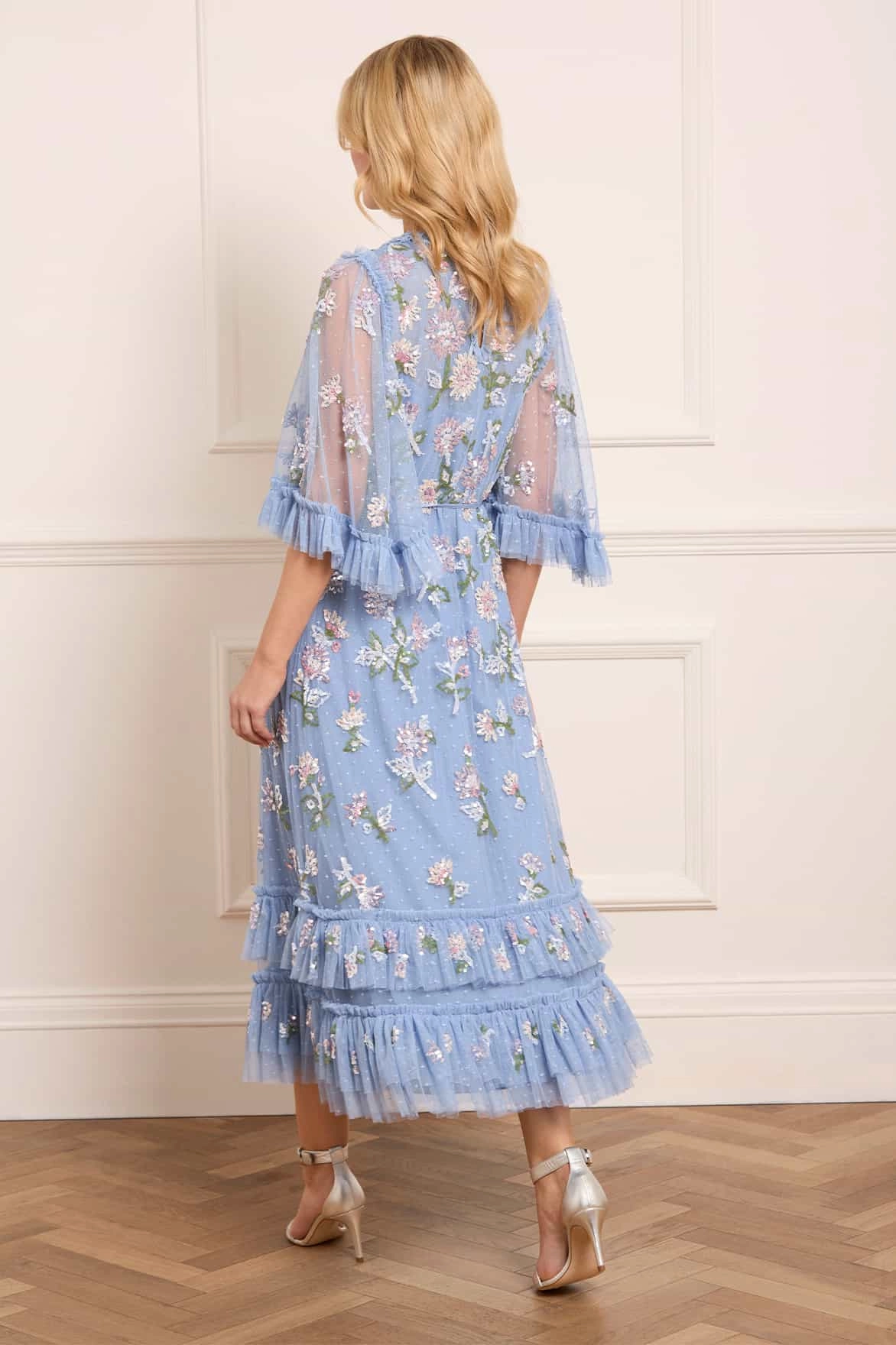 Elegant Wearable Trendy Design Sequin Dandelion Gloss Ballerina Dress