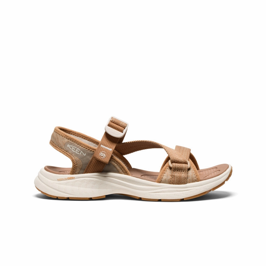Wide Base Platform Women's Leiki Open-Toe Sandal  |  Chipmunk/Birch