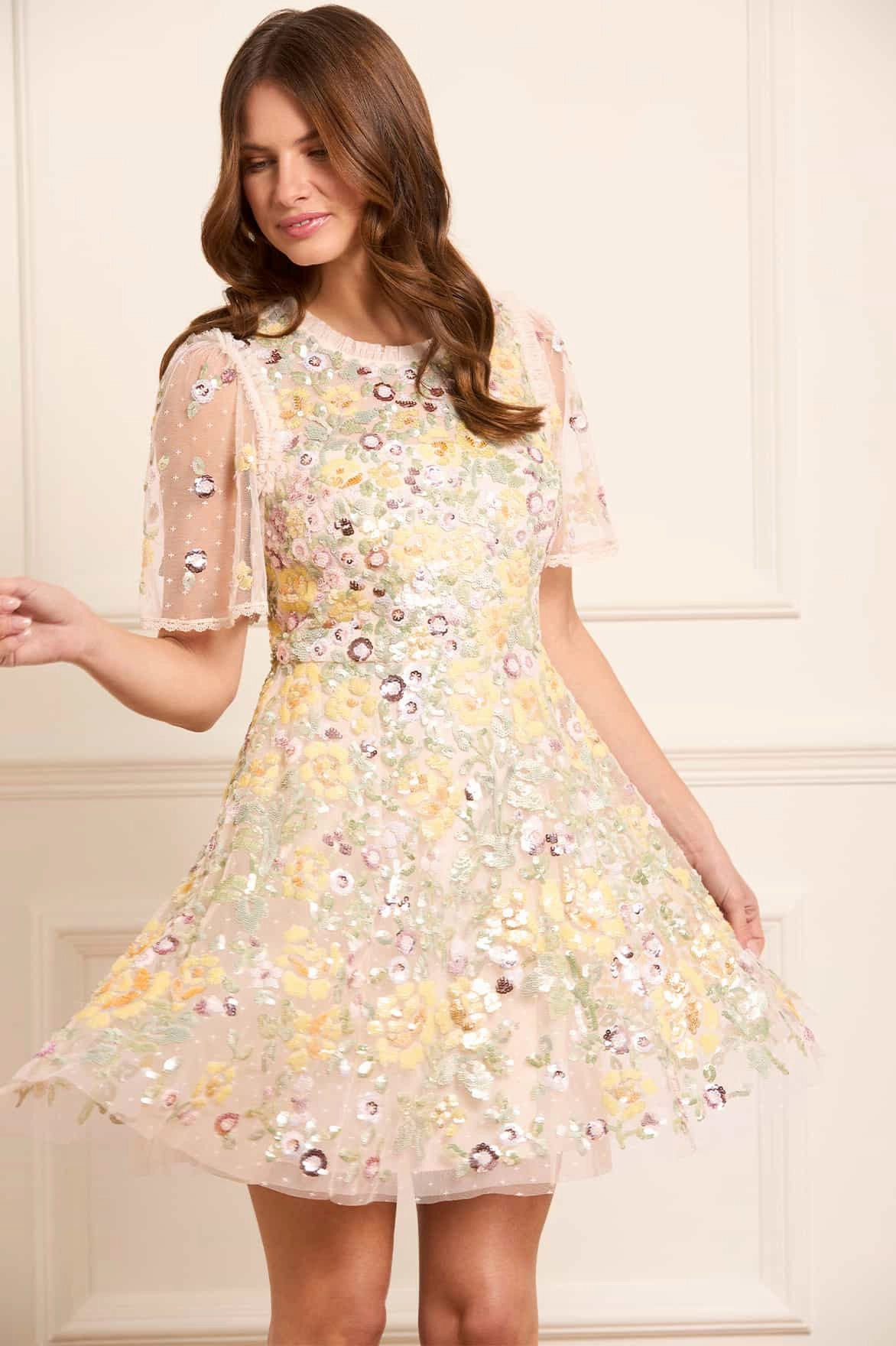 Timeless Appeal Elina Rose Short Sleeve Mini Dress