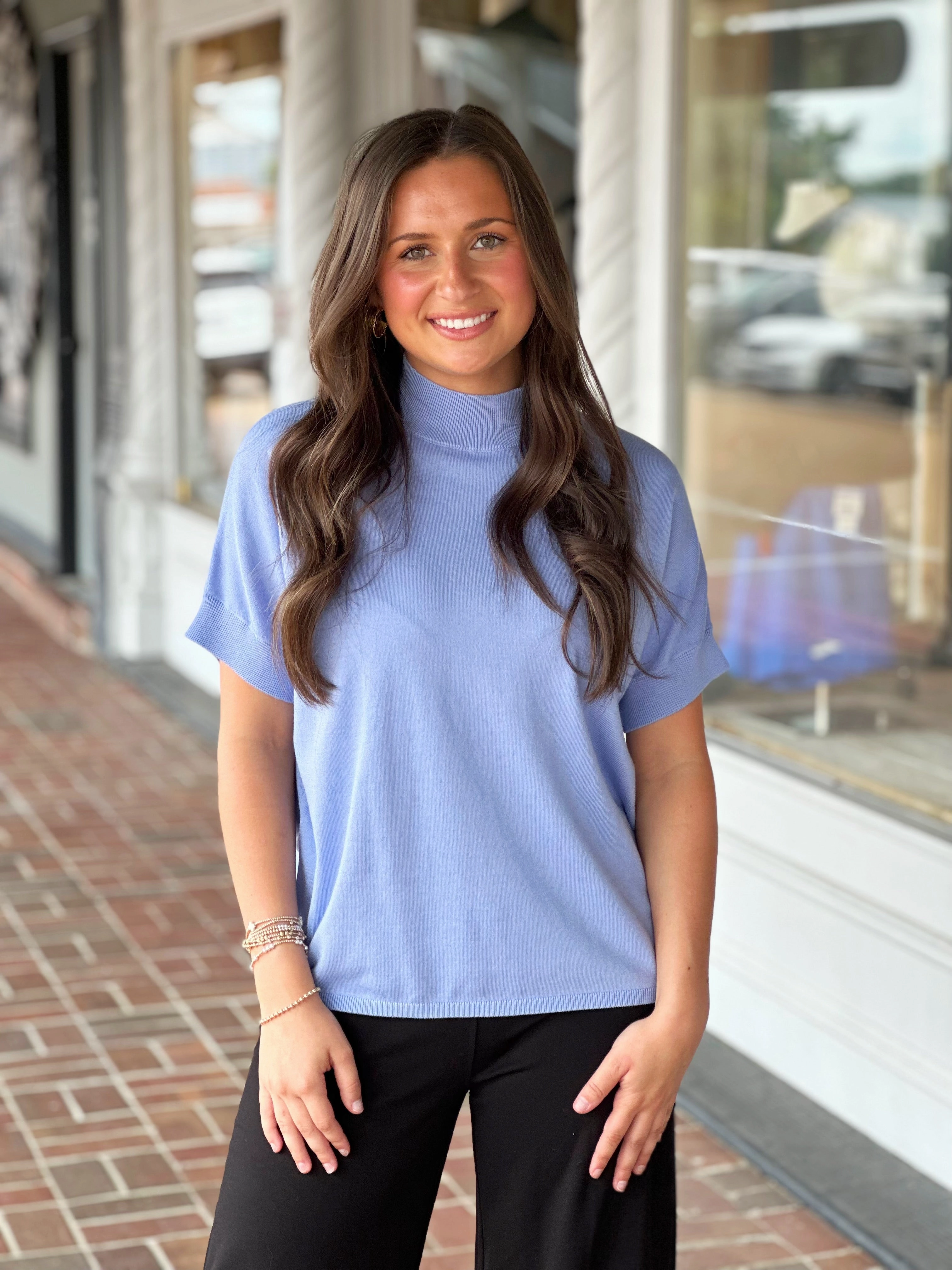 Elliott Lauren Short Sleeve Iris Sweater Reinforced Shoulder Seams AntiPilling