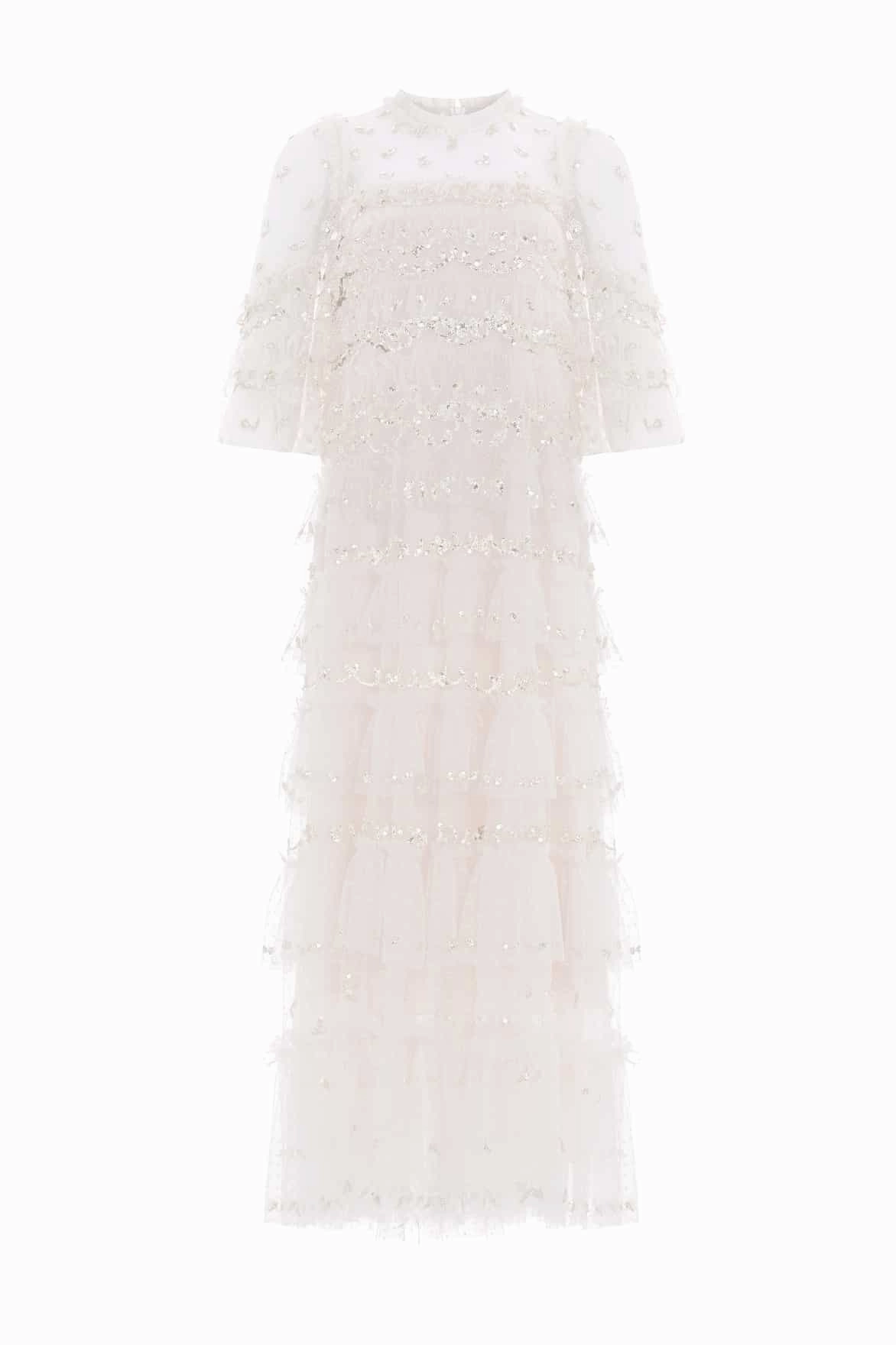 Emily Lace Ankle Gown Lightweight Wear Floral Pattern