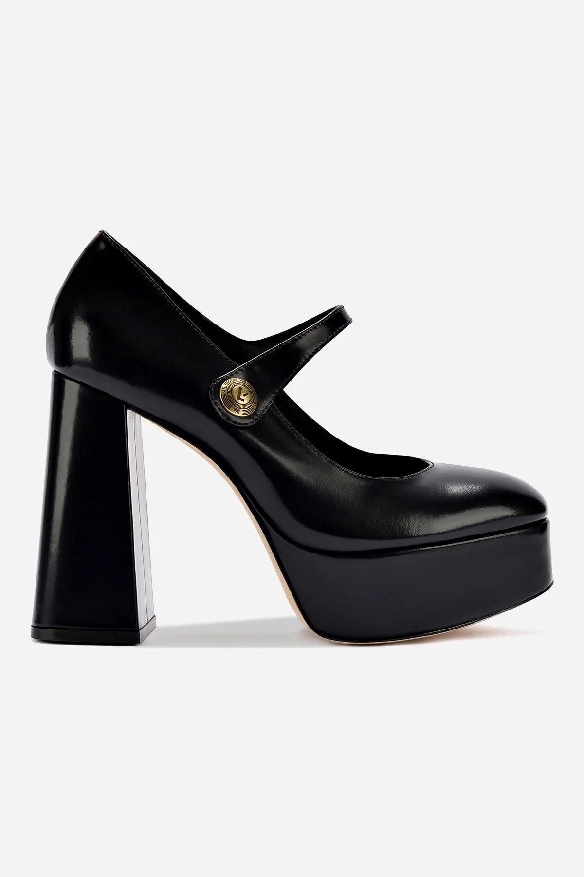 Elastic Emma Pump In Black Leather