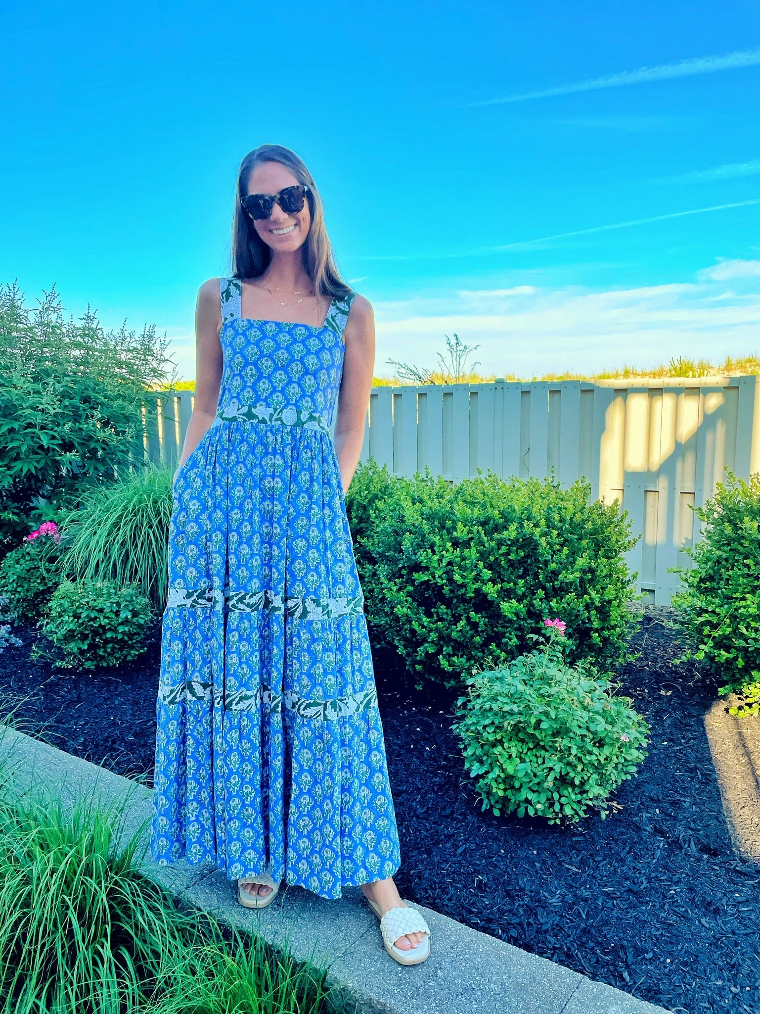 Sleek Texture Everyday Ready Notting Hill Maxi Dress Garden by the Sea