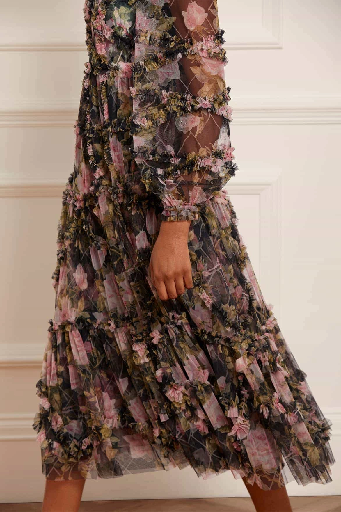 Day Outfit English Rose Diamond Ruffle Ballerina Dress