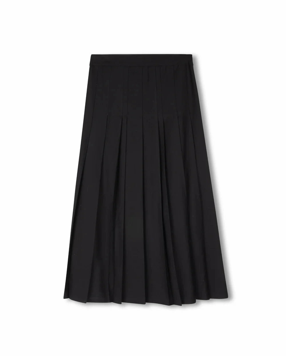 Epik Black Double Pleated Box Pleat Skirt W-23336 Weekend Fashion Functional Fashion