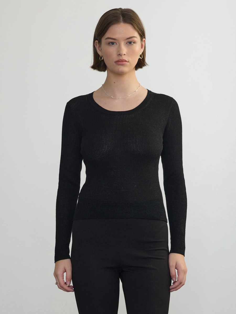 SCOOP NECK PULLOVER Variable Tension Adjustment