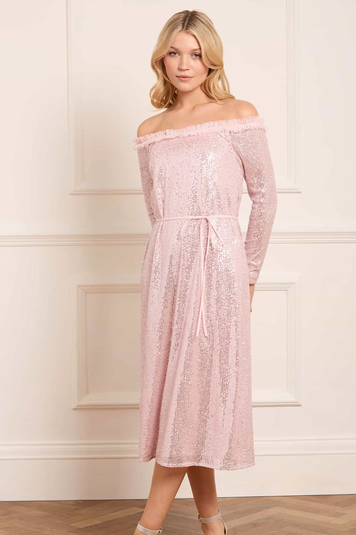 Polished Form Esme Off-Shoulder Ballerina Dress