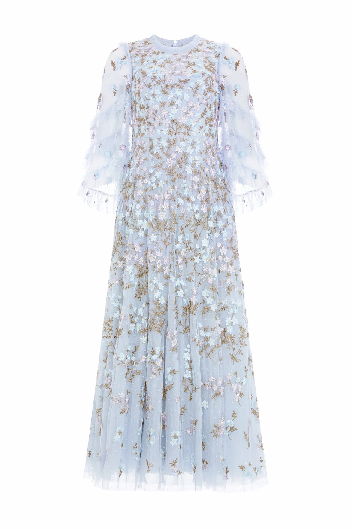 Smart Detail Everett Bloom Round Neck Ankle Gown