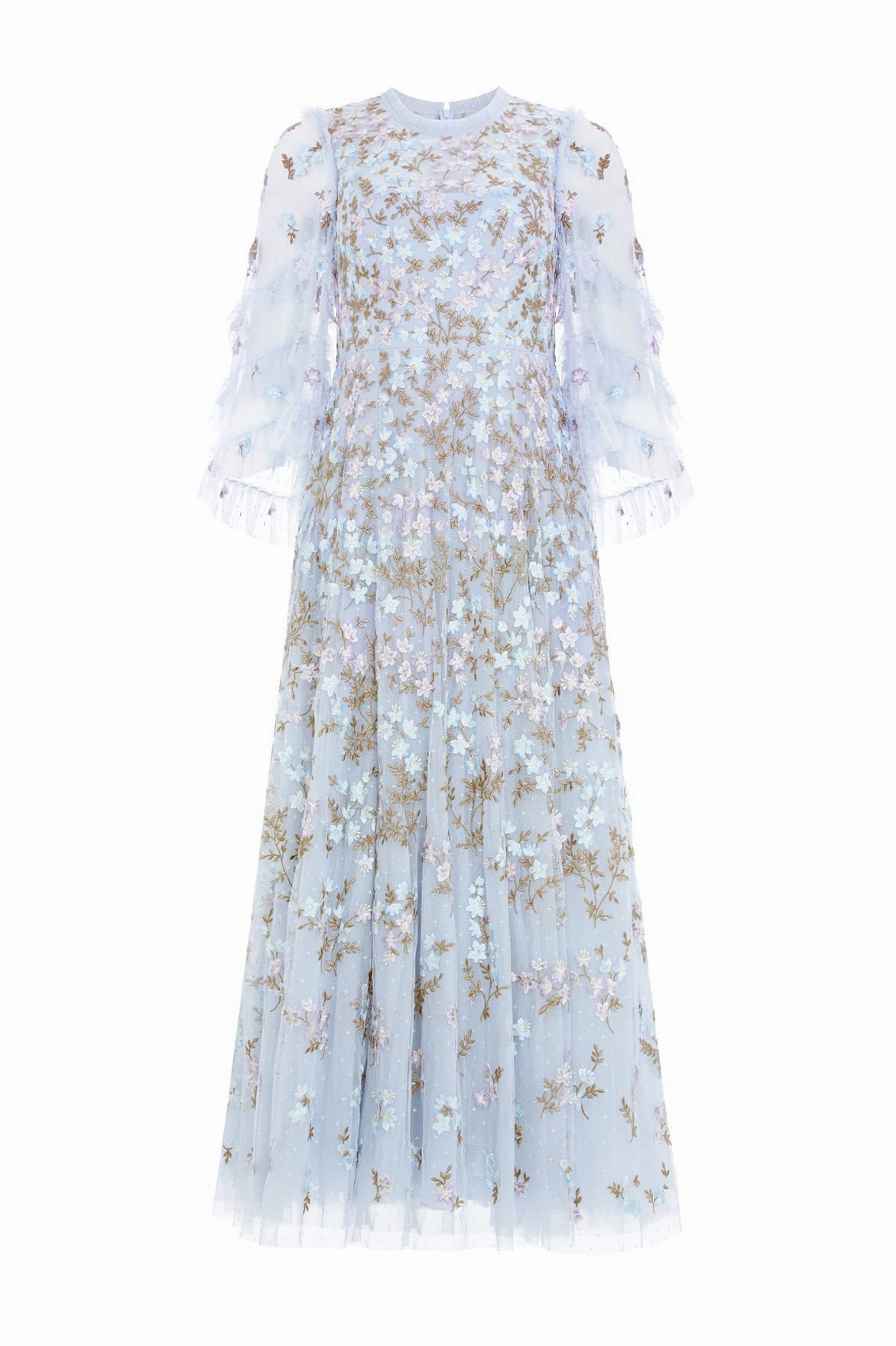 Everett Bloom Round Neck Ankle Gown Festive Mood