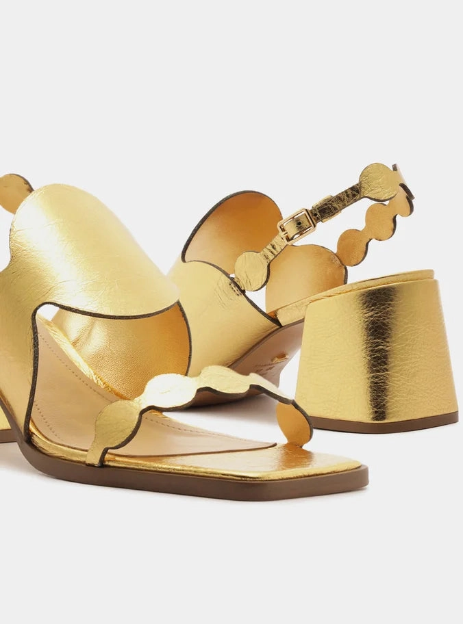 Christina Leather  Block Sandal Pet Walk Classic Pair