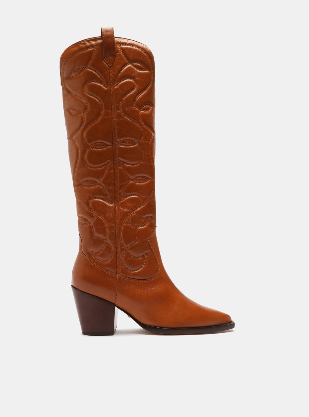 Abigail Leather Block Boot Waterproof Work Commute