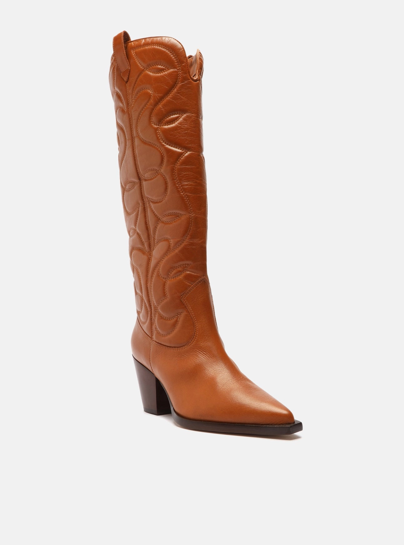 Abigail Leather Block Boot Rural Terrain