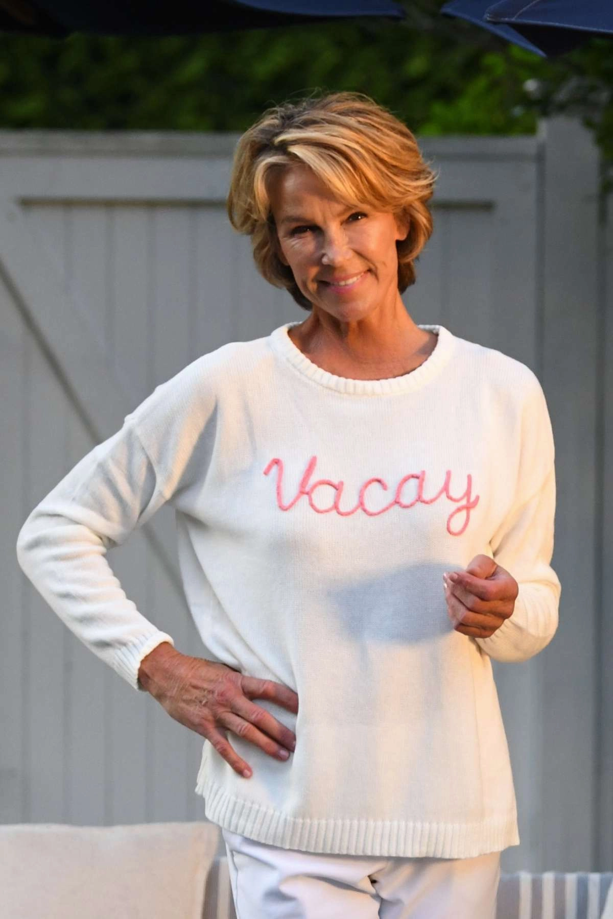 Convertible Style Vacay Sweater / White Coral