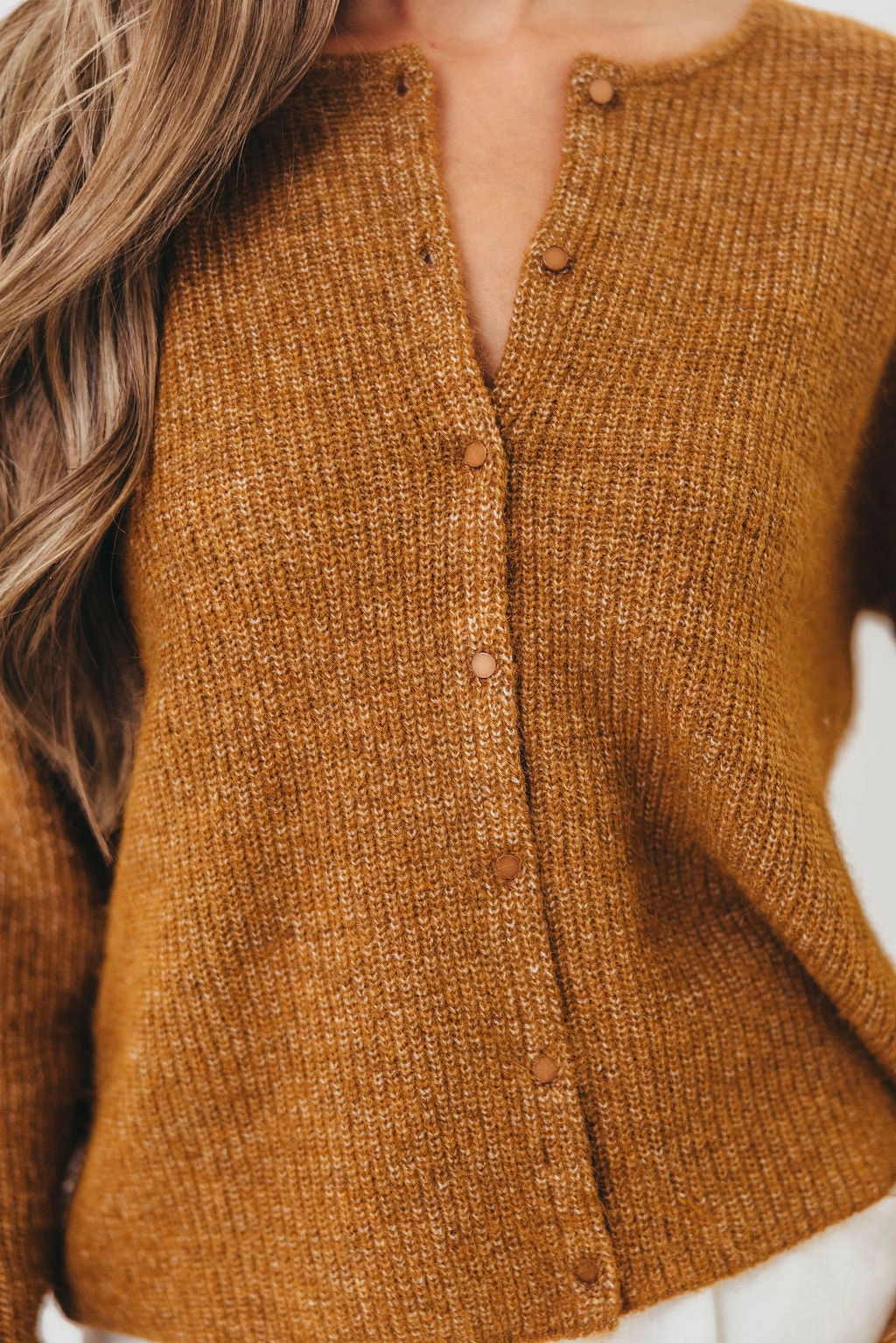 Newport Cardigan in Camel Casual Tank