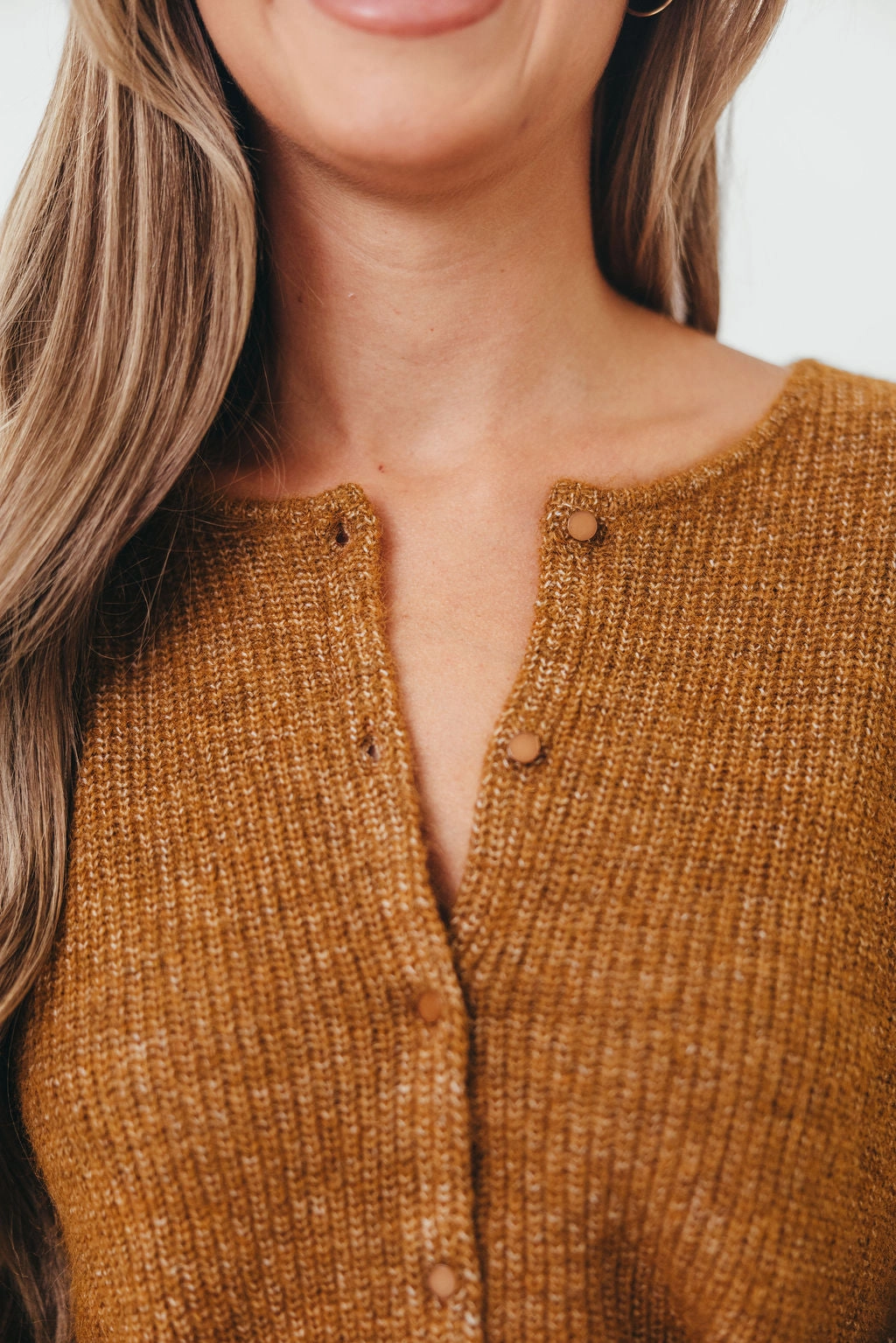 Newport Cardigan in Camel Ergonomic Fit Design Organic Cotton Fiber