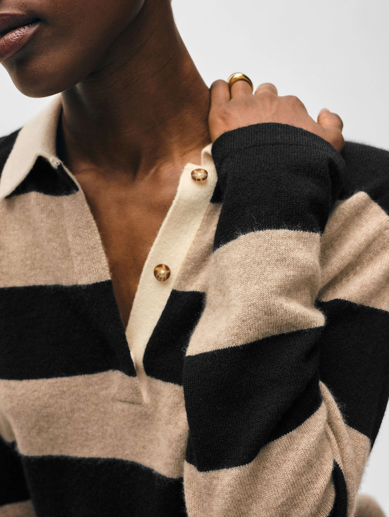 StretchFabric CASHMERE RUGBY STRIPE POLO