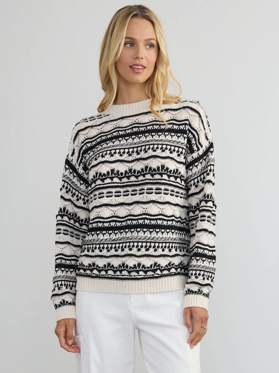 Versatile Layering Cut FAIRISLE PULLOVER