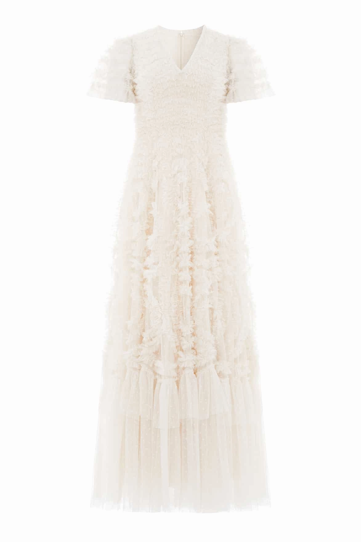 Verity Ruffle V-Neck Gown Versatile Style Wear Season Ready