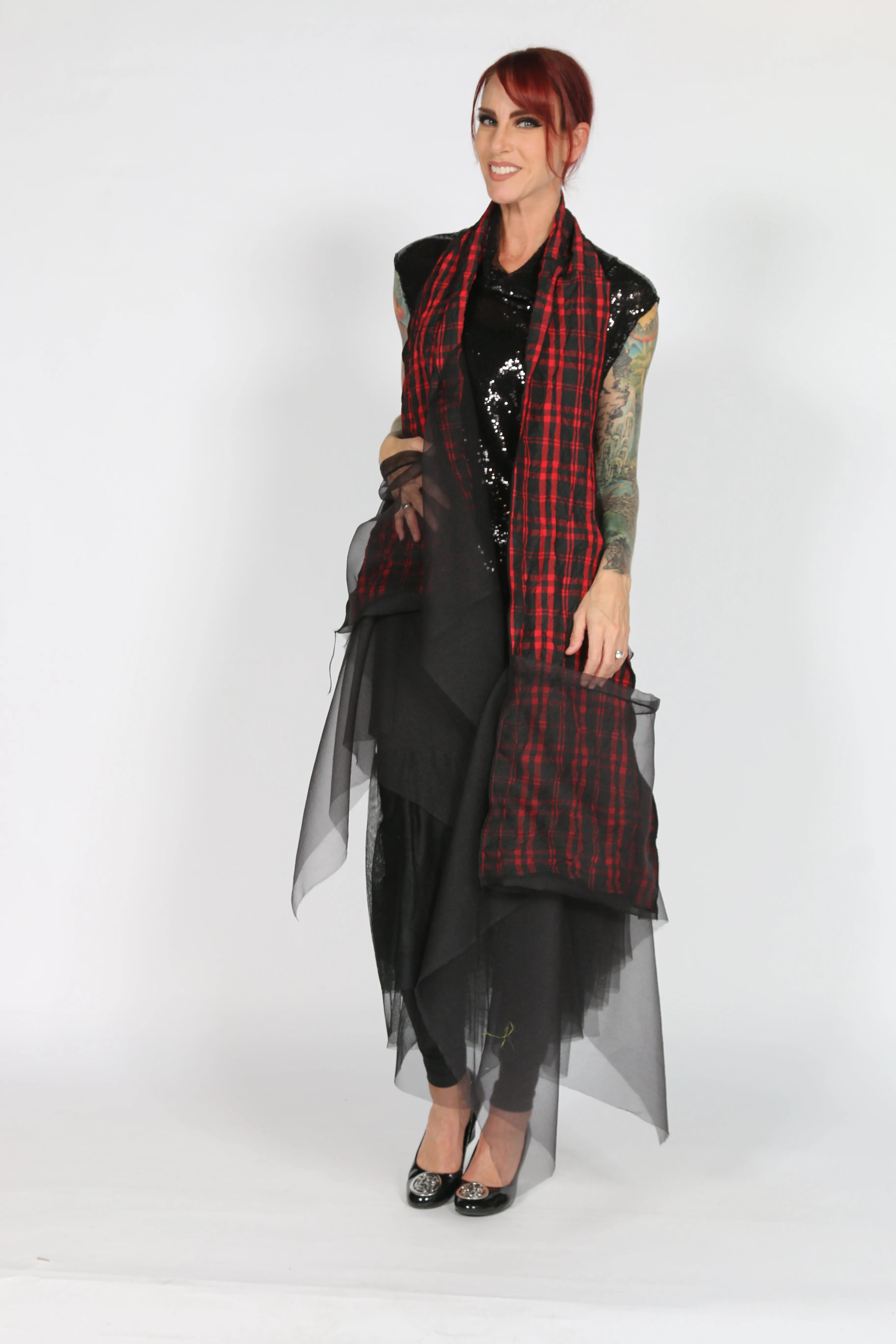 Quick Access Slit HighNeckline Fantasy Vest