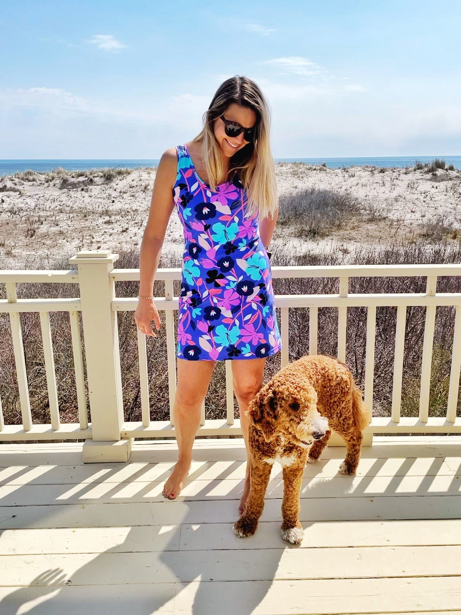 Versatile Touch Bali Tank Dress Jungle Flower