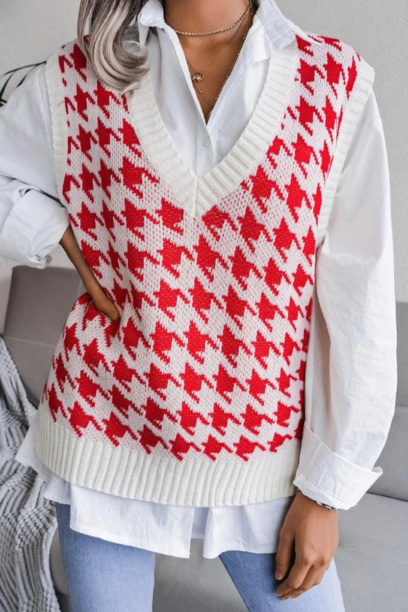 WOMEN RIBBED PATTERN SWEAT VEST FasteningHood