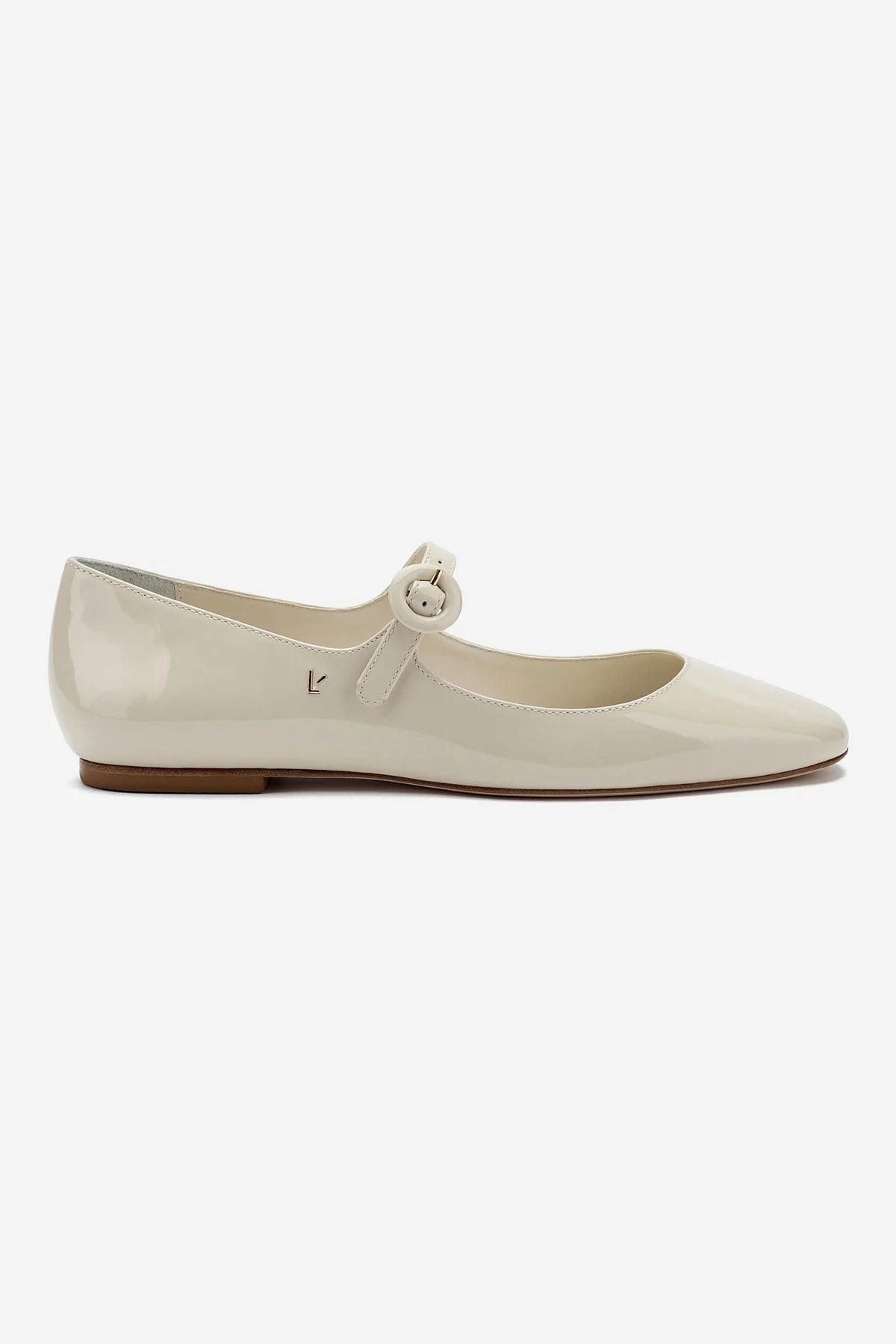 Baby Soft Desert Path Blair Ballet Flat In Ivory Patent Leather