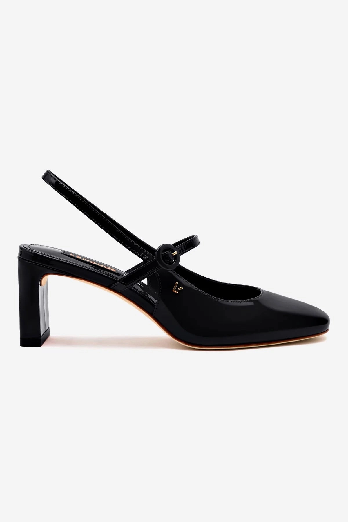 Georgina Pump In Black Patent Leather Buckle Fit Sport Life