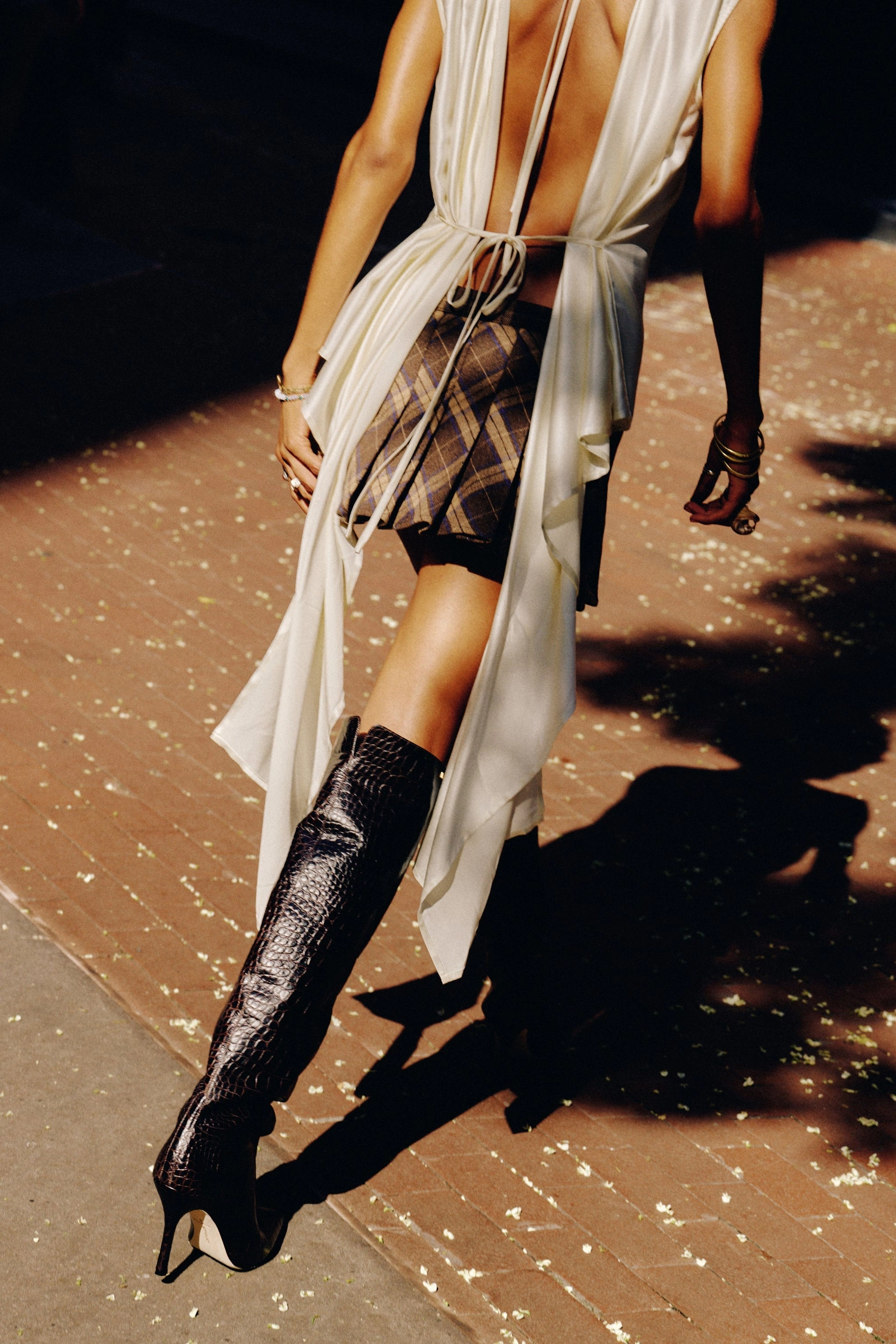 Kate Hi Boot In Brown Leather Adjustable Hook and Loop Closure Eva Midsole