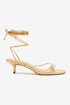 Flexible Outsole Anti Odor Urban Stroll Sara Sandal In Gold Metallic Leather