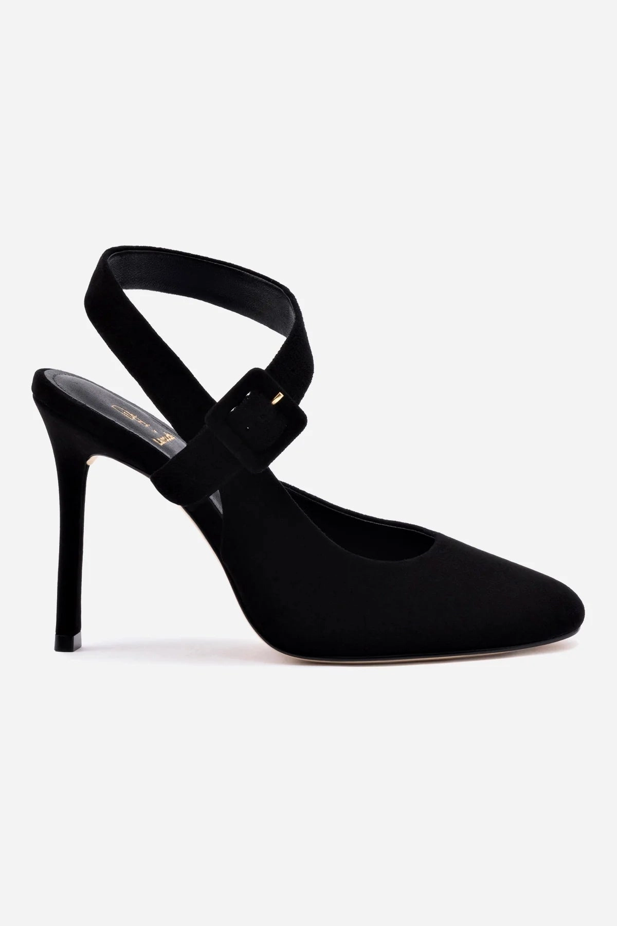 Deena By Larroud Pump In Black Suede Action Fast Game Ready