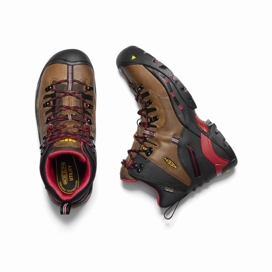 Elastic Gusset Men's Pittsburgh 6" Waterproof Boot (Steel Toe)  |  Bison