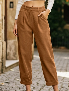 Comfort Waist Vintage Corduroy Casual Pants
