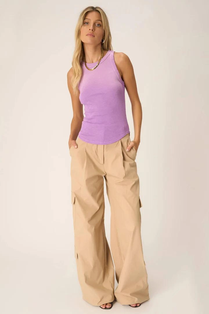 Project Social T Sun Fade Rib Tank LatticeKnit