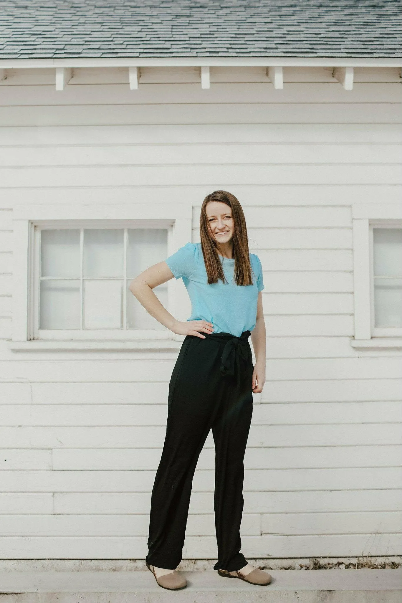 Emma High Waist Pants Two Black Comfy Movement Fit