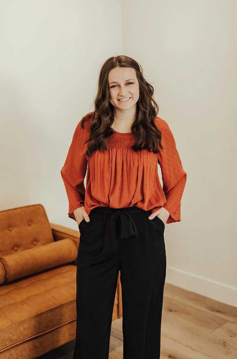 Emma High Waist Pants Two Black Comfy Essentials Wear