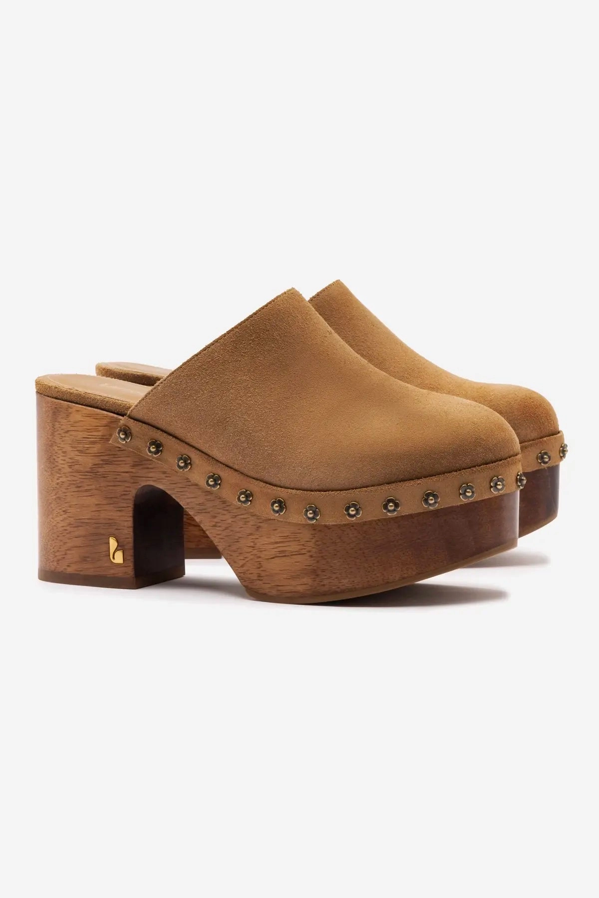 Miso Wooden Platform Clog In Peanut Suede Video Look