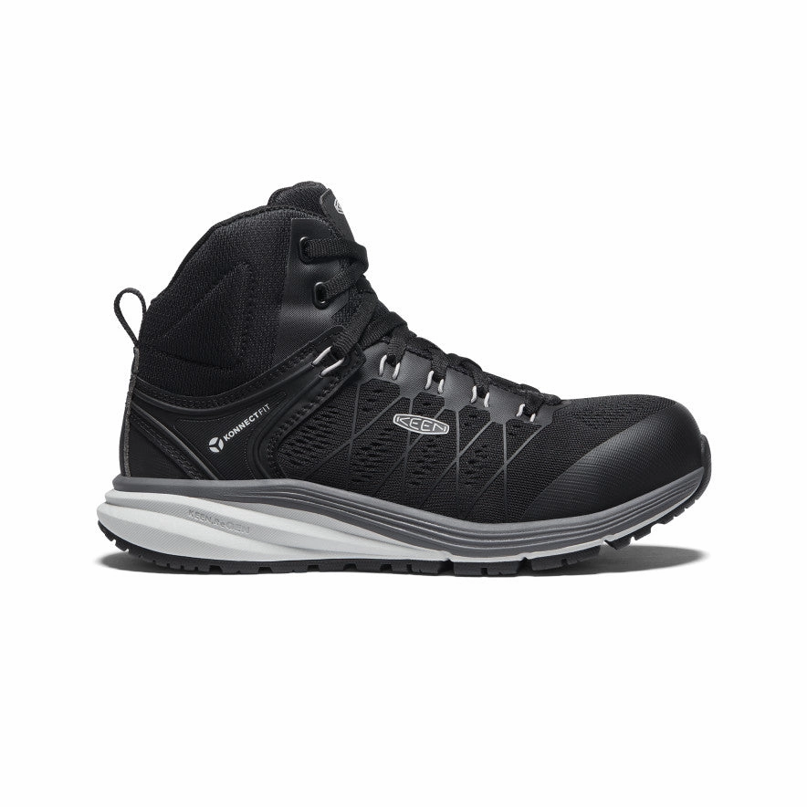 Women's Vista Energy Mid (Carbon Toe)  |  Vapor/Black Shockproof Padded Interior Rough Terrain