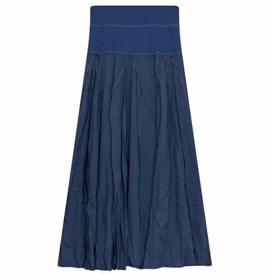 quick dry Sleek Vibe Red Myth Denim Gauze Godet Maxi SB2CM7751SL