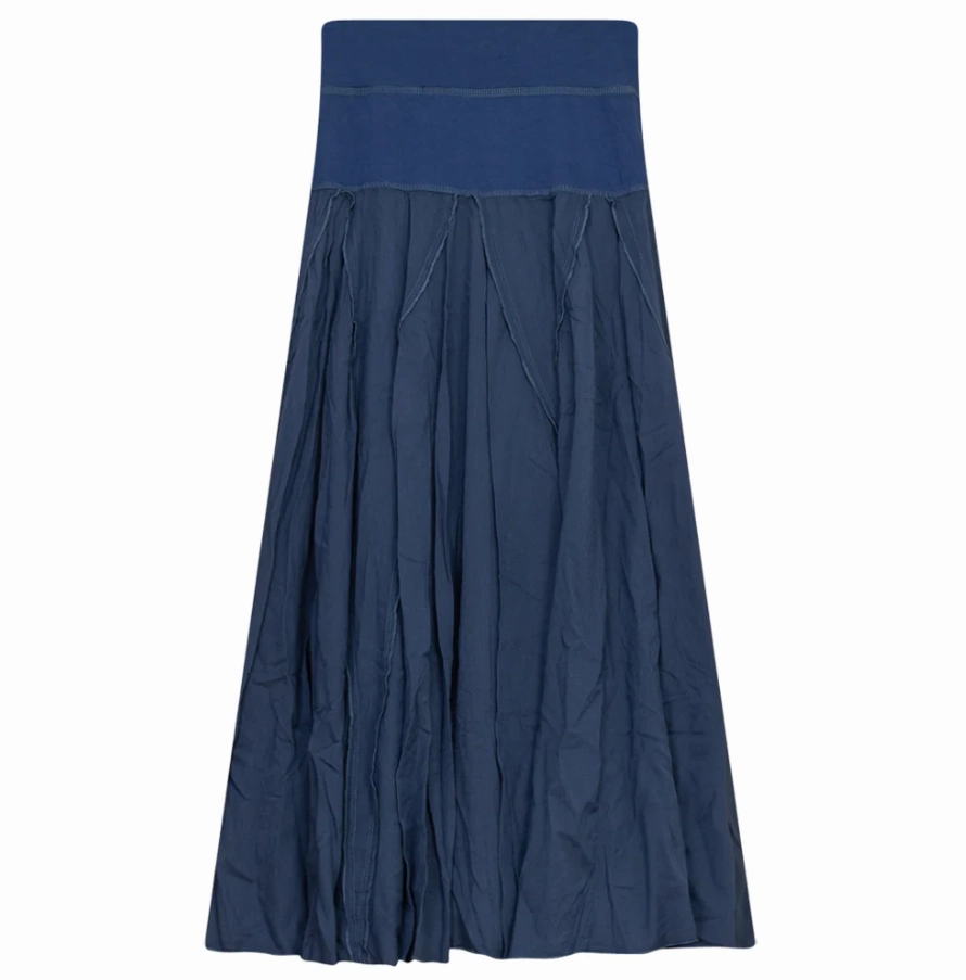 Red Myth Denim Gauze Godet Maxi SB2CM7751SL Casual Outfit