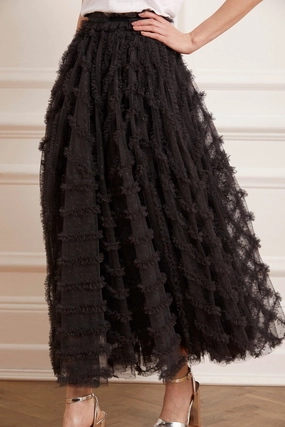 Clean Finish party look Florence Ruffle Ankle Skirt