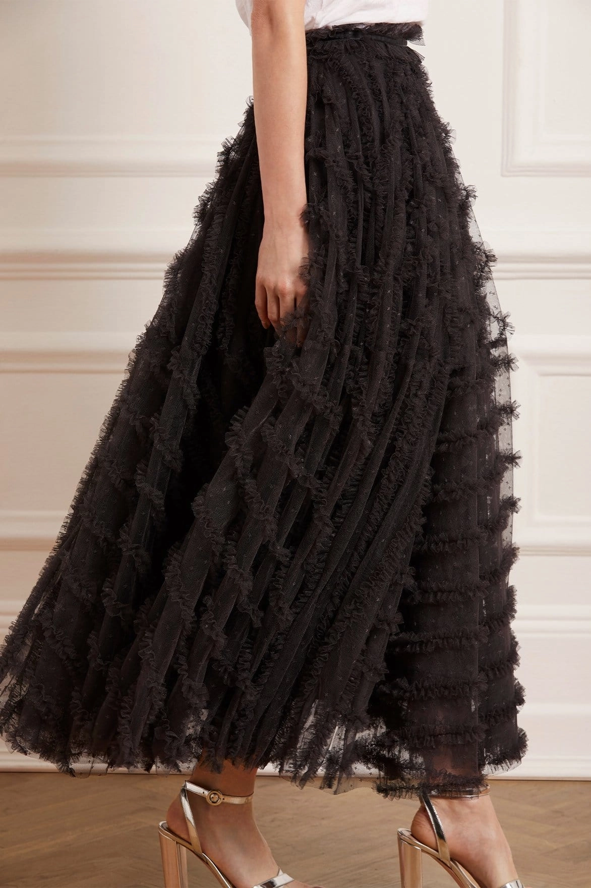 Local Artisan Florence Ruffle Ankle Skirt