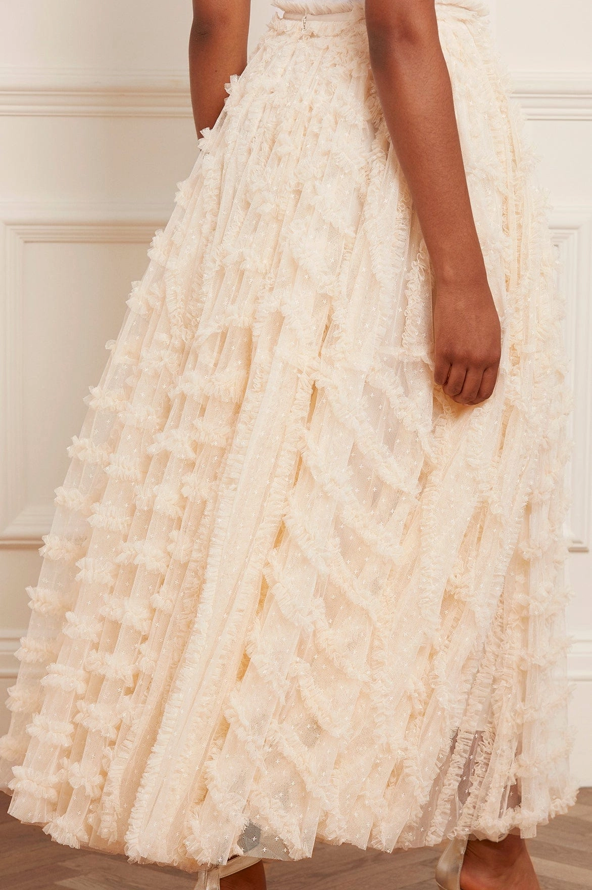 Clean Style Florence Ruffle Ankle Skirt