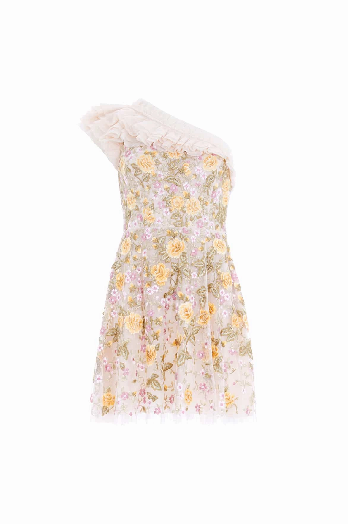 Florine One-Shoulder Mini Dress Skin Tone