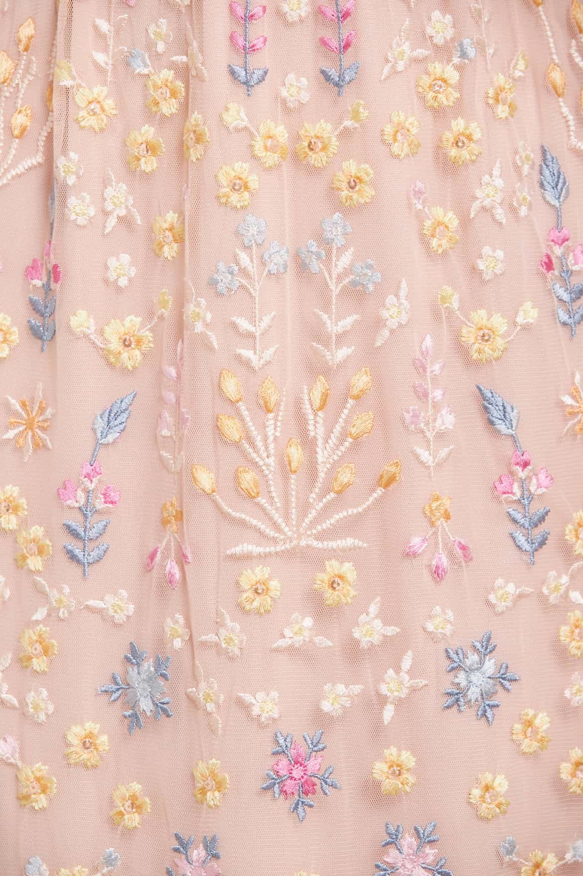 Work or Play Flowerbed Embroidery Ankle Gown