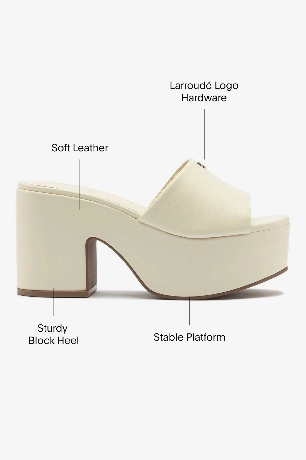 Urban Chill Miso Platform Mule In Ivory Leather
