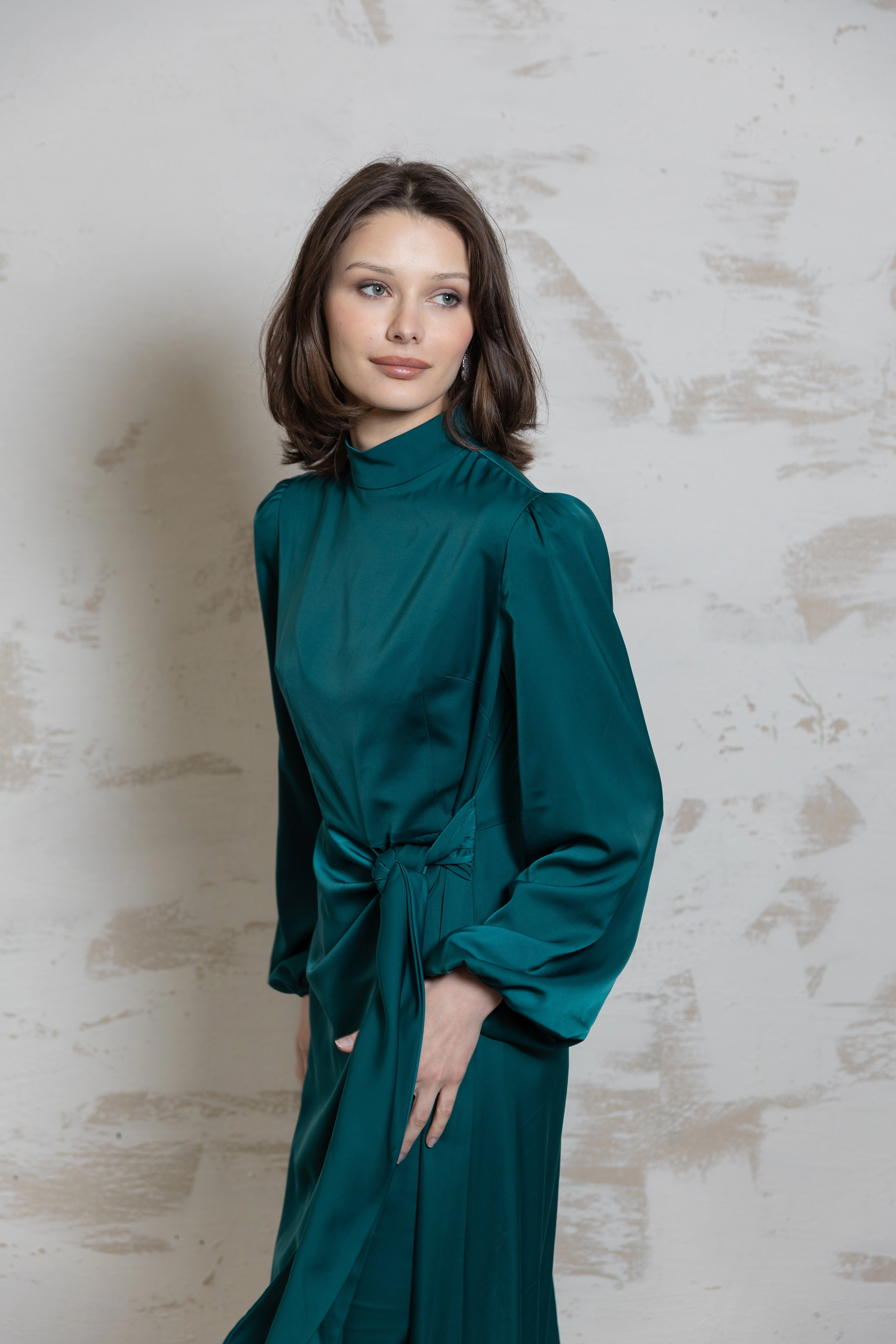 Fabianna Maxi Teal Mini-Length