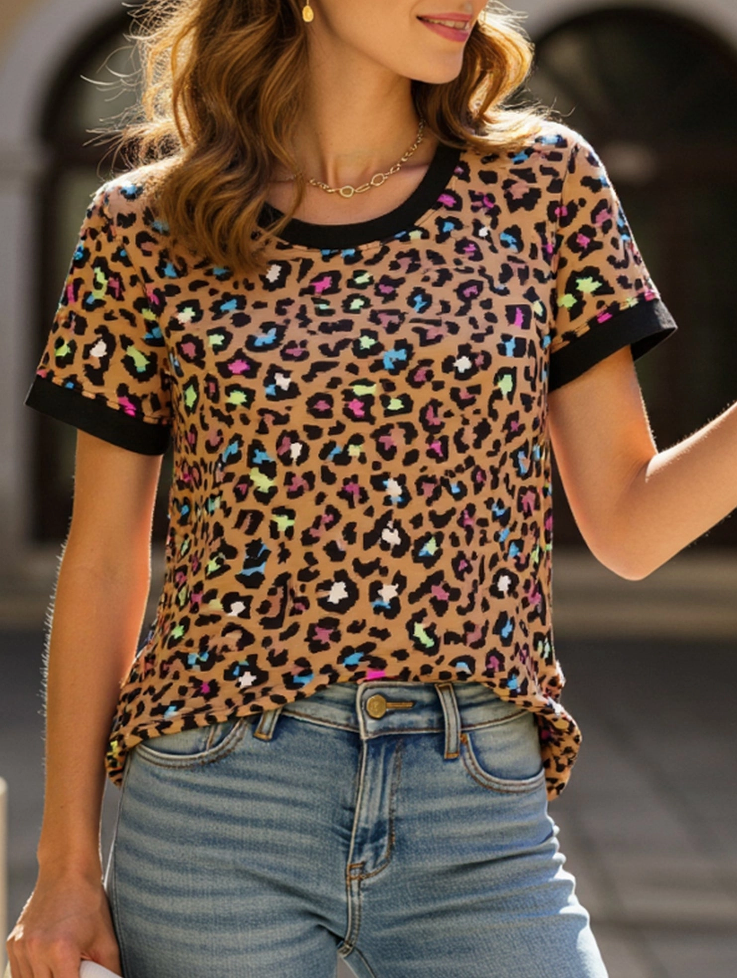 Round Neck Pullover Slightly Loose Casual Top ??Lightweight Daily Essential for Women AntiBacterial Coating