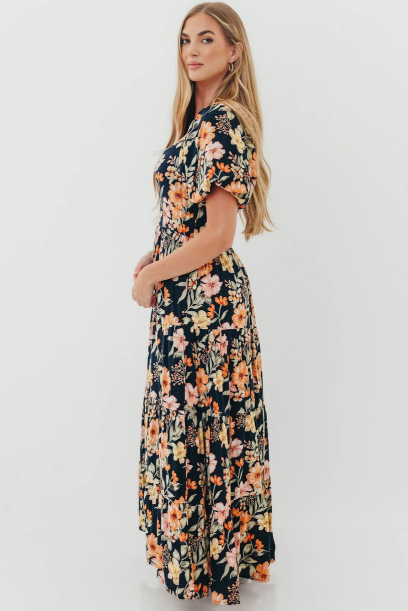 Francine Maxi Dress in Midnight Floral Event Perfect