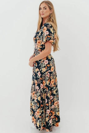 Francine Maxi Dress in Midnight Floral Event Perfect